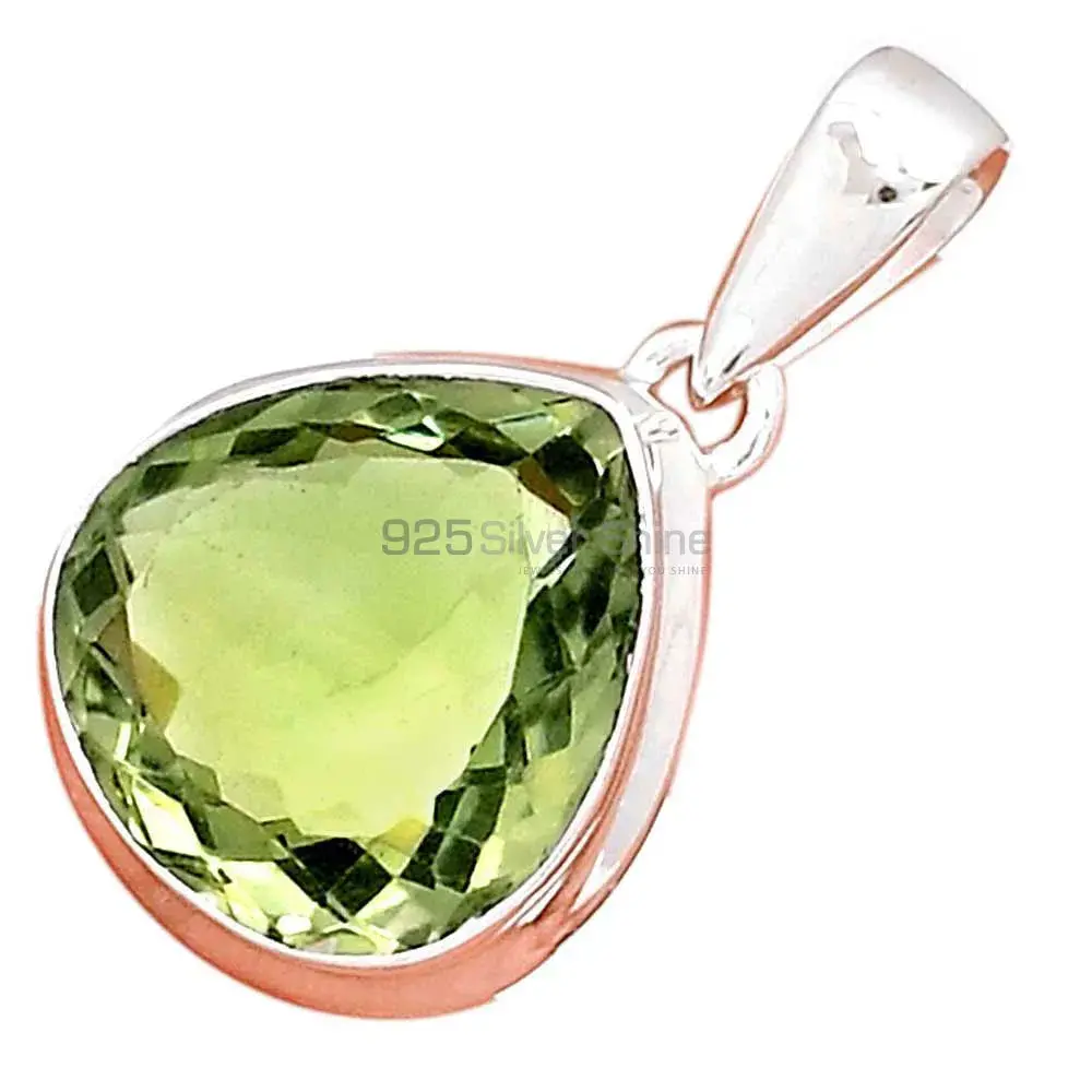 Best Quality Green Amethyst Gemstone Handmade Pendants In 925 Sterling Silver Jewelry 925SP129_15