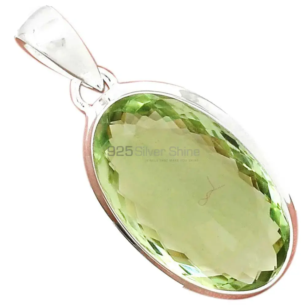 Best Quality Green Amethyst Gemstone Handmade Pendants In 925 Sterling Silver Jewelry 925SP129_16