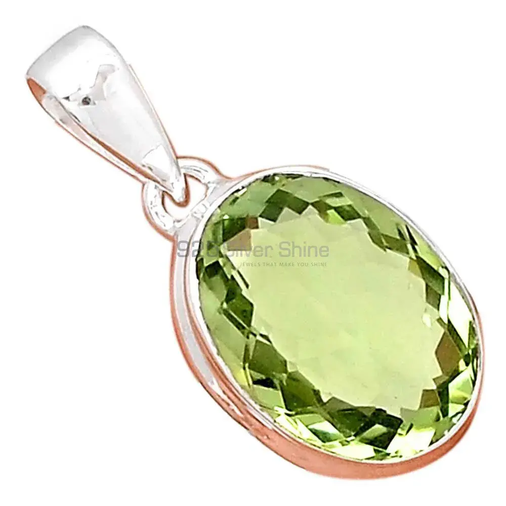 Best Quality Green Amethyst Gemstone Handmade Pendants In 925 Sterling Silver Jewelry 925SP129_17