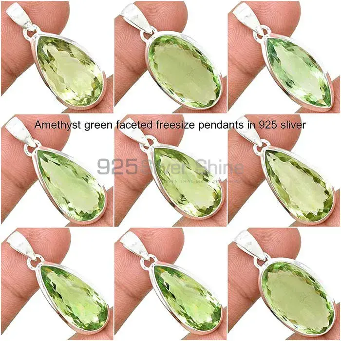 Best Quality Green Amethyst Gemstone Handmade Pendants In 925 Sterling Silver Jewelry 925SP129_3