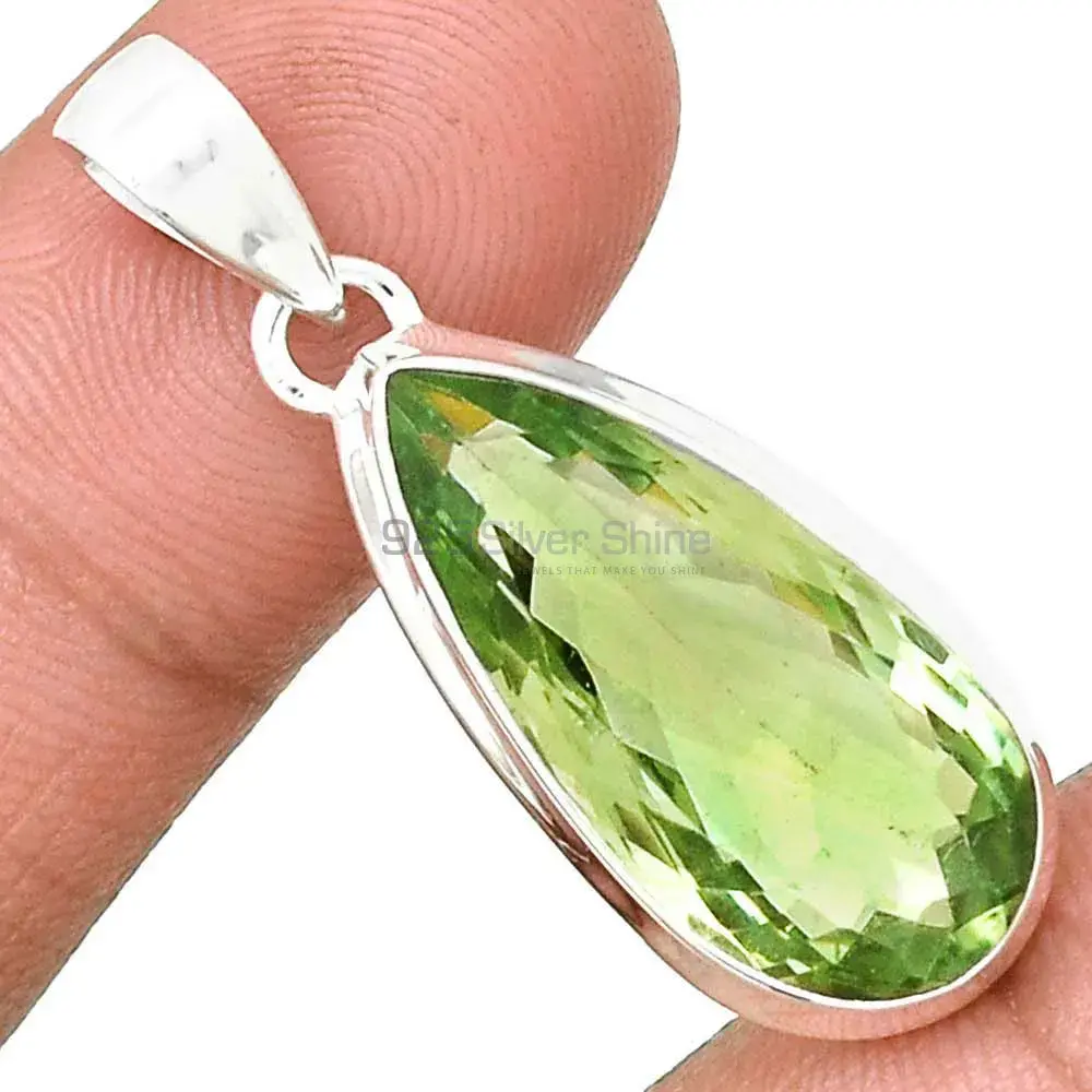 Best Quality Green Amethyst Gemstone Handmade Pendants In 925 Sterling Silver Jewelry 925SP129_4