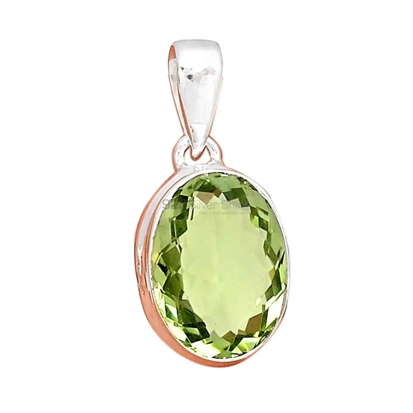 Best Quality Green Amethyst Gemstone Handmade Pendants In 925 Sterling Silver Jewelry 925SP129_7