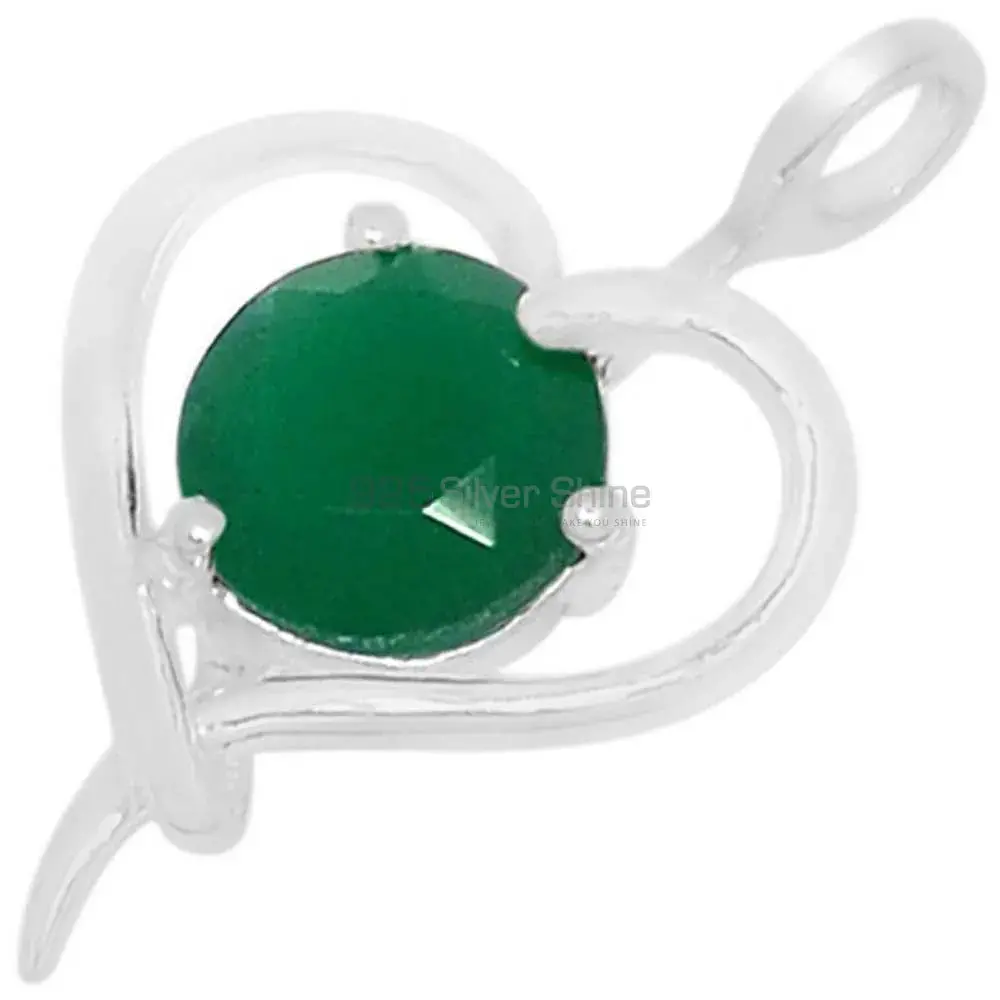 Best Quality Green Onyx Gemstone Handmade Pendants In 925 Sterling Silver Jewelry 925SSP309-6_0