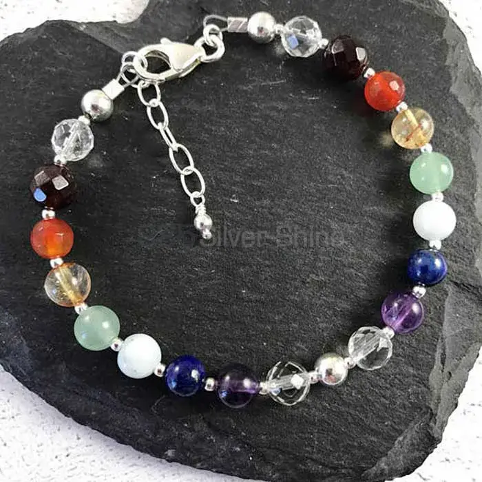 Best Quality Handmade Chakra Bracelet With 925 Silver Jewelry SSCB109