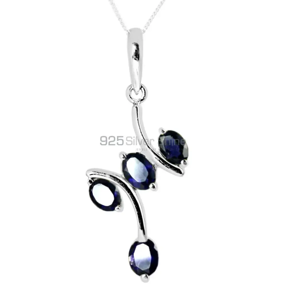Iolite Gemstone Pendants In 925 Fine Silver Jewelry 925SP243-2_0