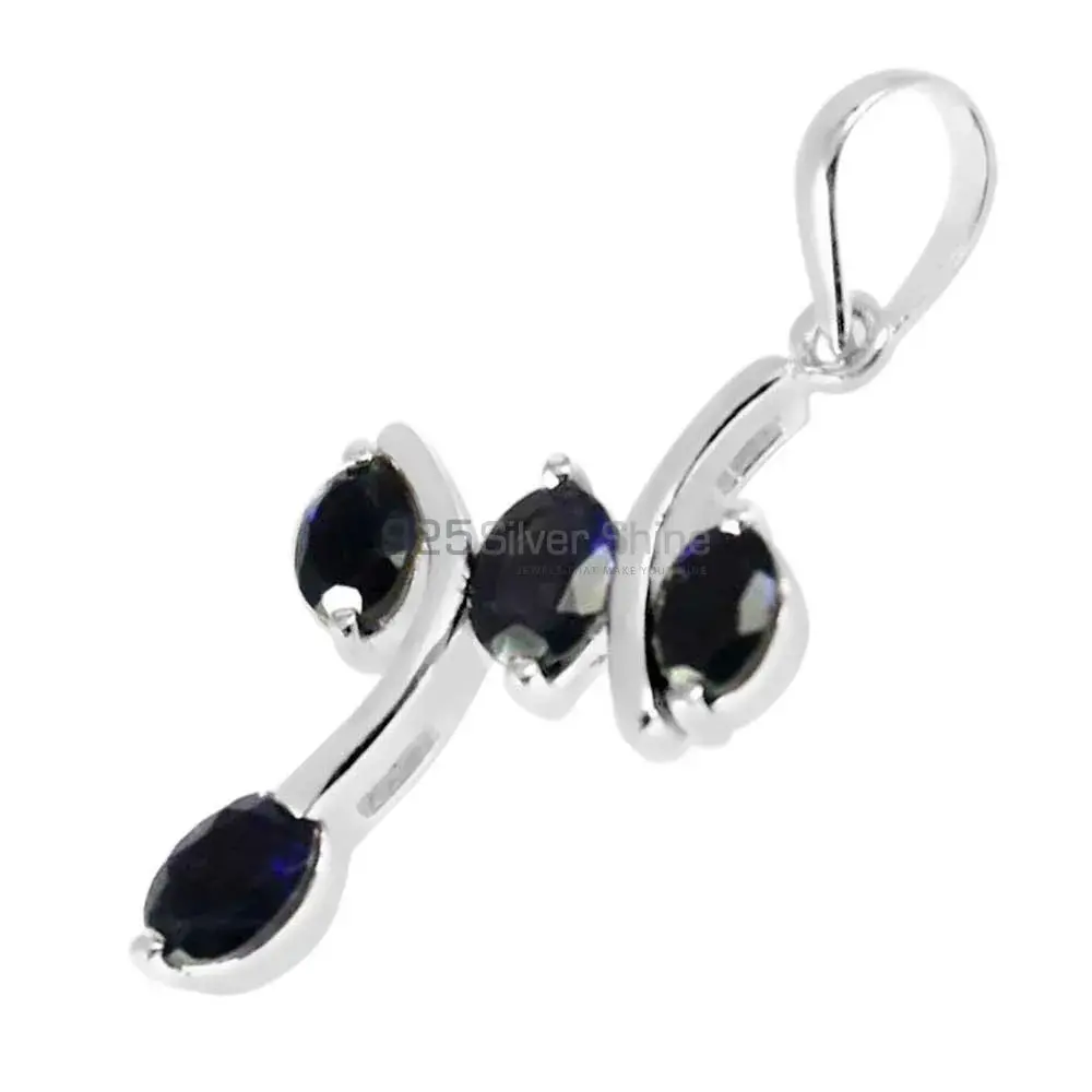 Iolite Gemstone Pendants In 925 Fine Silver Jewelry 925SP243-2_1