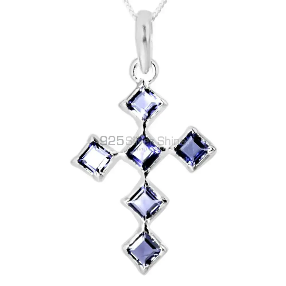 Iolite Gemstone Pendants In Fine Sterling Silver Jewelry 925SP228-2_0
