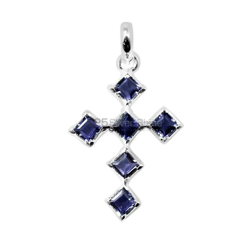 Best Quality Iolite Gemstone Pendants Wholesaler In Fine Sterling Silver Jewelry 925SP228-2_0