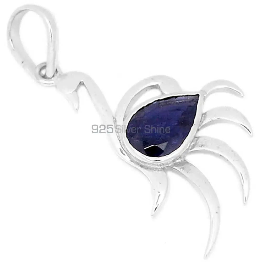 Iolite Gemstone Pendants In Fine Sterling Silver Jewelry 925SP276-5
