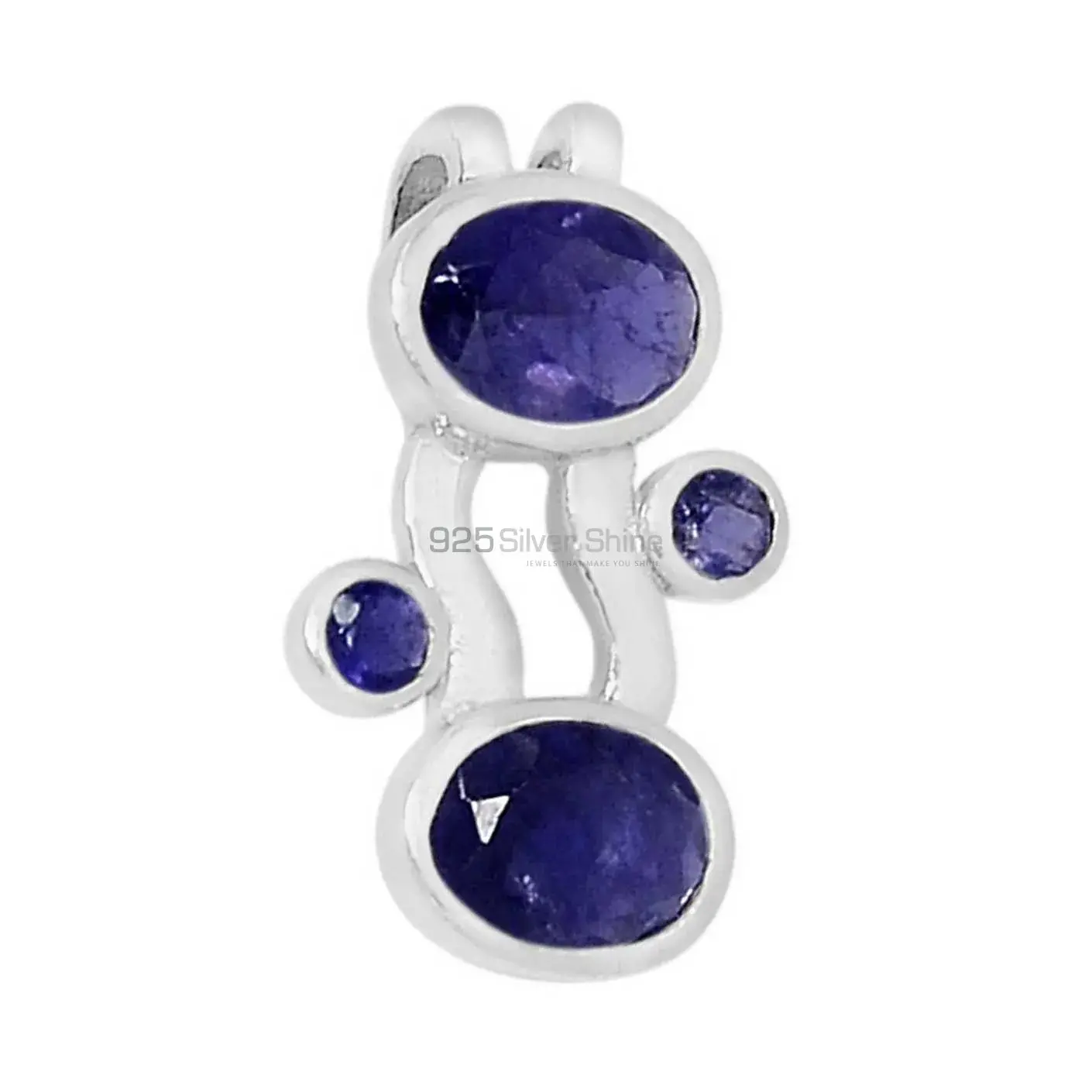 Iolite Gemstone Pendants In Fine Sterling Silver Jewelry 925SSP321-5_2