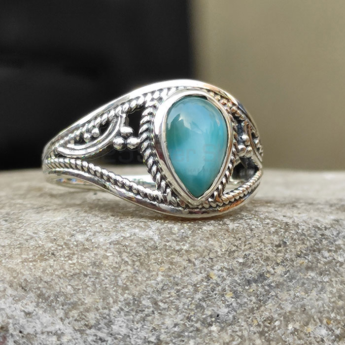 Larimar Gemstone Ring In Sterling Silver SSR84