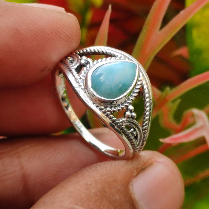 Larimar Gemstone Ring In Sterling Silver SSR84_3