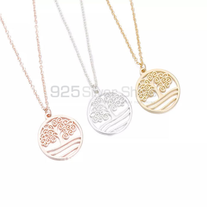 Best Quality Life Of Tree Minimalist Necklace In Silver TLMN620