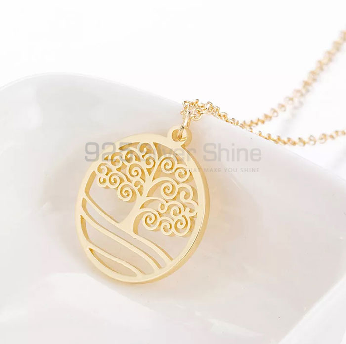 Best Quality Life Of Tree Minimalist Necklace In Silver TLMN620_1