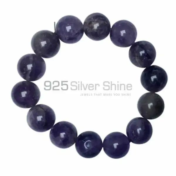 Best Quality Loose Amethyst Gemstone Beads Bracelets 925BB115