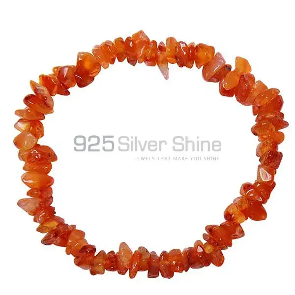 Carnelian Gemstone Beads Bracelets 925BB146_0