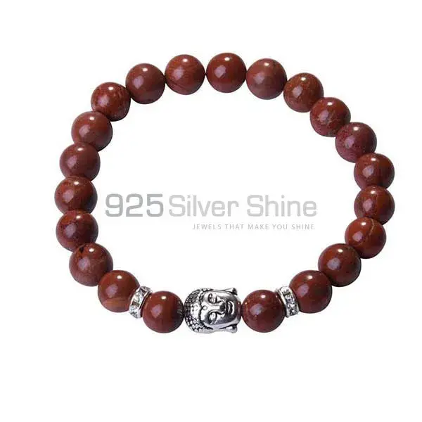 Best Quality Loose Red Jasper Gemstone Beads Bracelets 925BB199