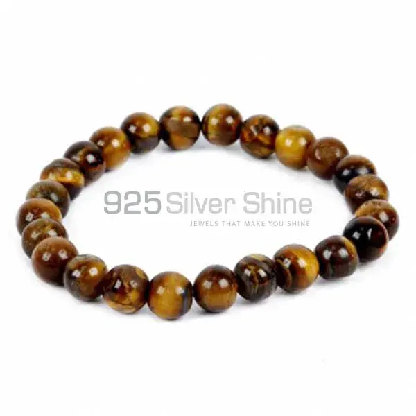 Best Quality Loose Tiger's Eye Gemstone Beads Bracelets 925BB232