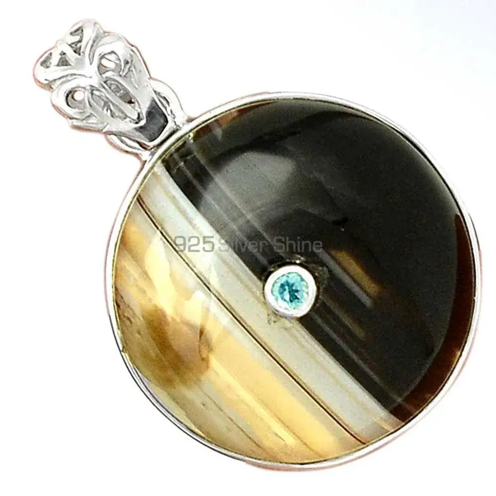 Best Quality Multi Gemstone Handmade Pendants In 925 Sterling Silver Jewelry 925SP70-3