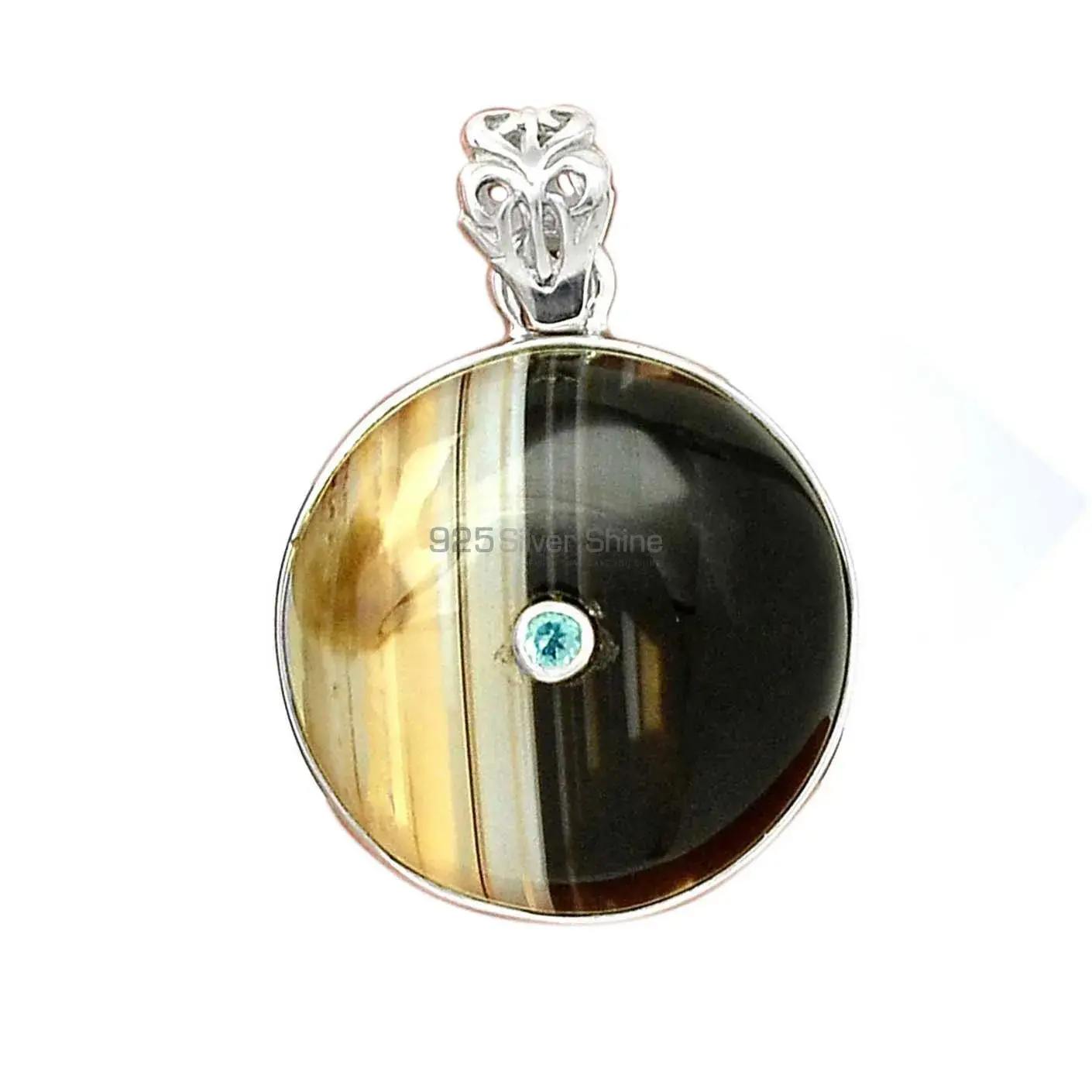 Multi Gemstone Handmade Pendants In 925 Sterling Silver Jewelry 925SP70-3_3