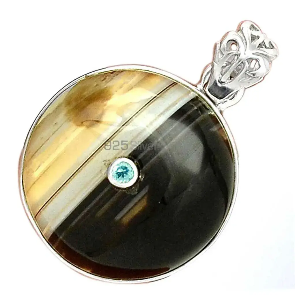 Multi Gemstone Handmade Pendants In 925 Sterling Silver Jewelry 925SP70-3_4