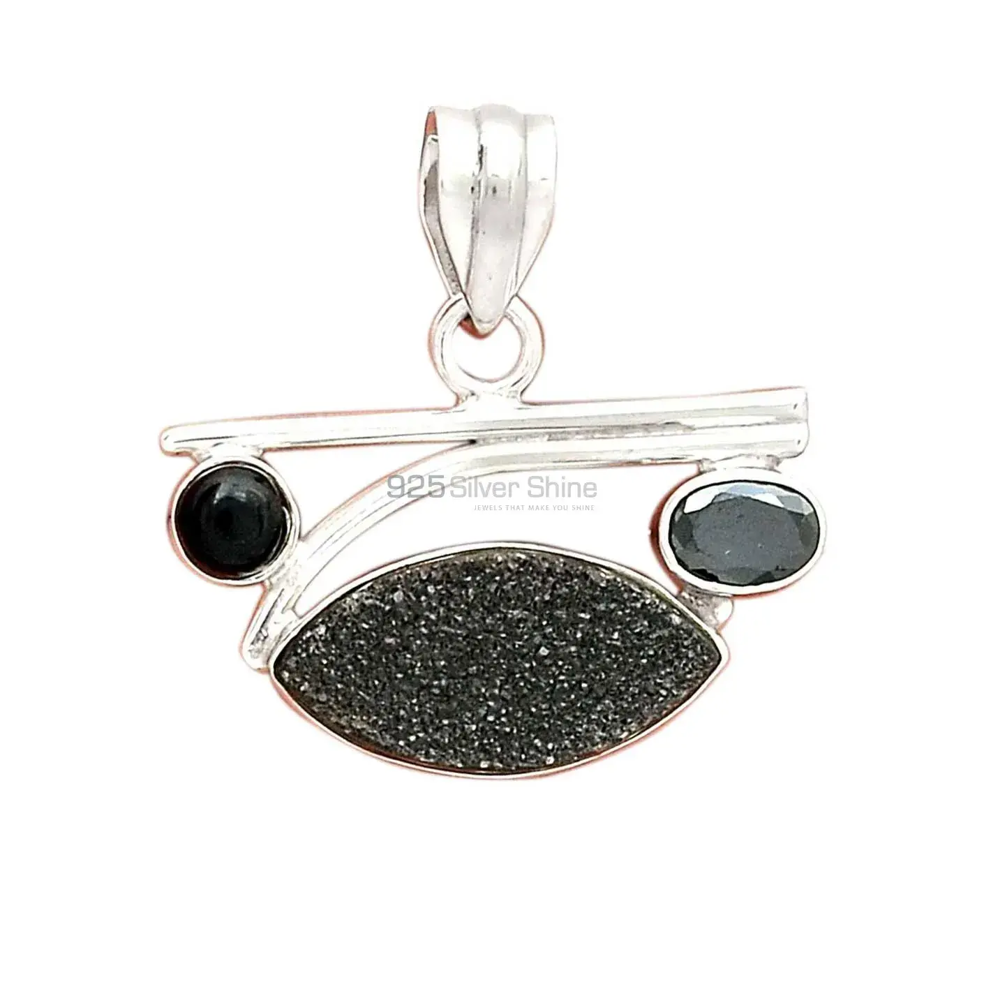 Best Quality Multi Gemstone Pendants Suppliers In 925 Fine Silver Jewelry 925SP14-2_1