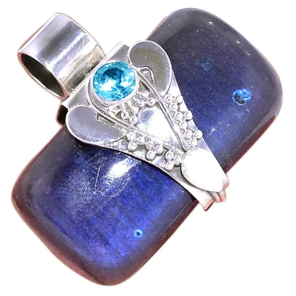 Multi Gemstone Pendants In Fine Sterling Silver Jewelry 925SP072-1_0