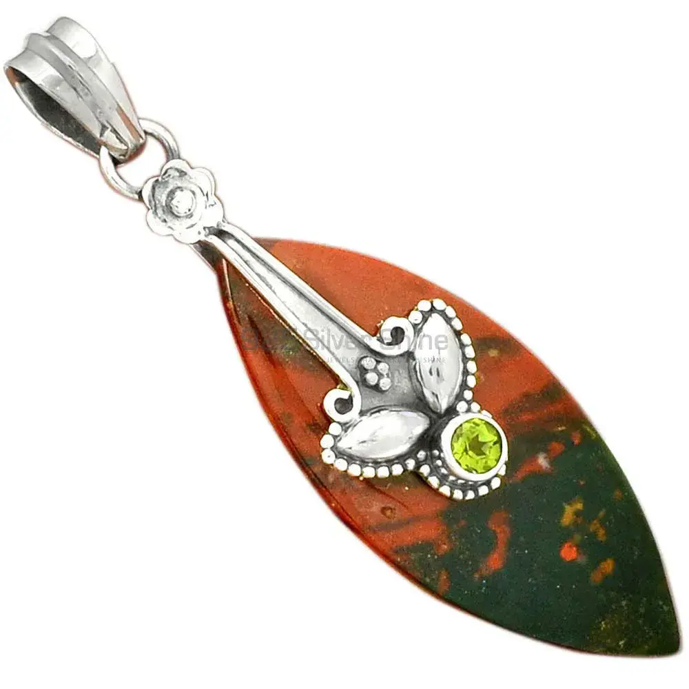 Multi Gemstone Pendants In Fine Sterling Silver Jewelry 925SP18-4_0