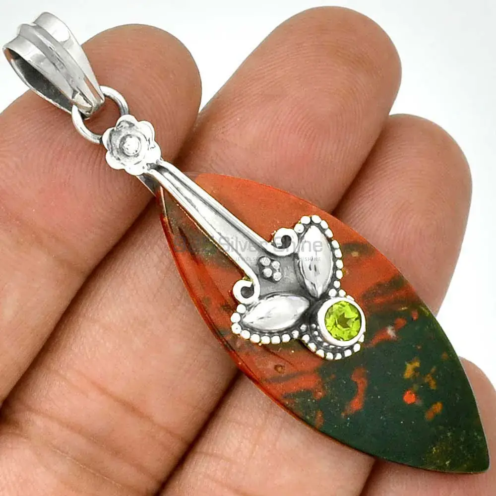 Multi Gemstone Pendants In Fine Sterling Silver Jewelry 925SP18-4_1