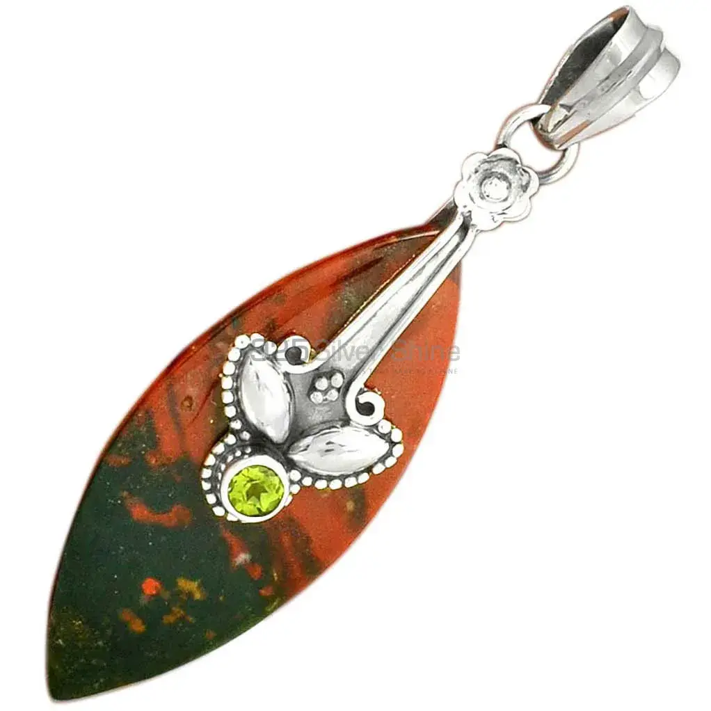 Multi Gemstone Pendants In Fine Sterling Silver Jewelry 925SP18-4_3