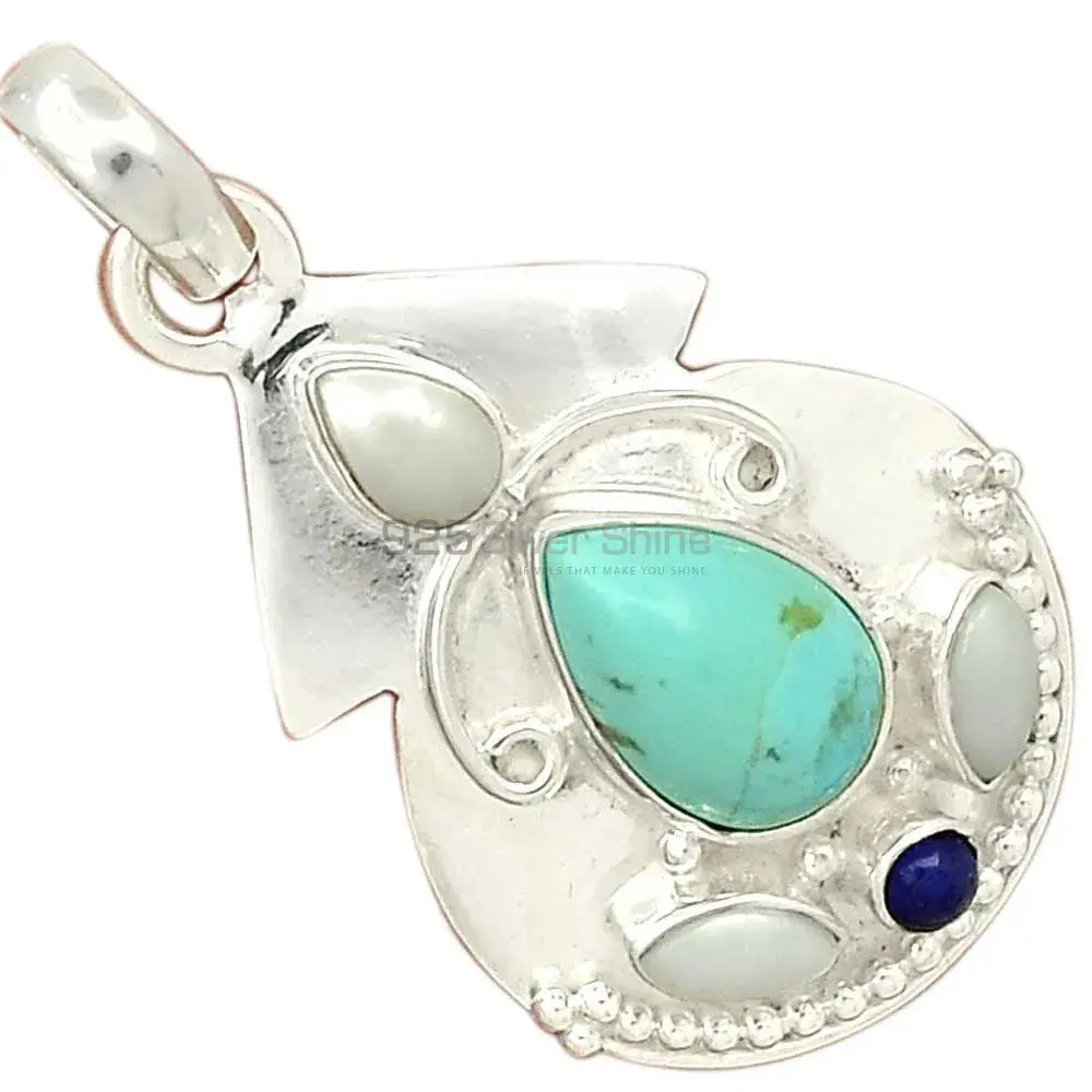 Best Quality Multi Gemstone Pendants Wholesaler In Fine Sterling Silver Jewelry 925SP58-3_1