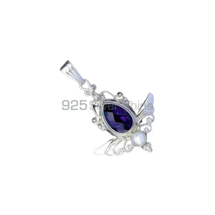 Multi Stone Pendants In Fine Sterling Silver Jewelry 925SSP361