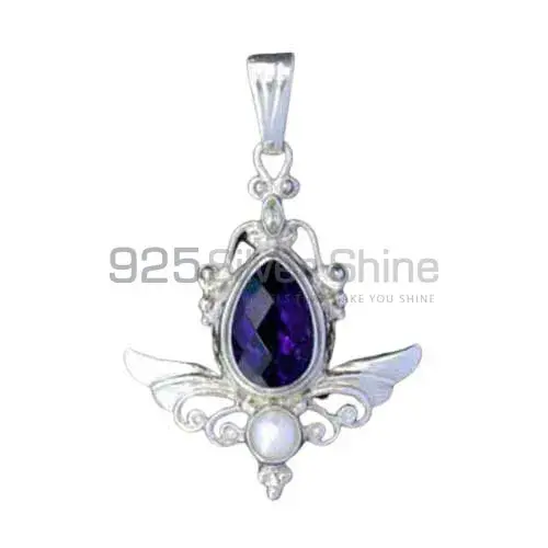 Multi Stone Pendants In Fine Sterling Silver Jewelry 925SSP361_0