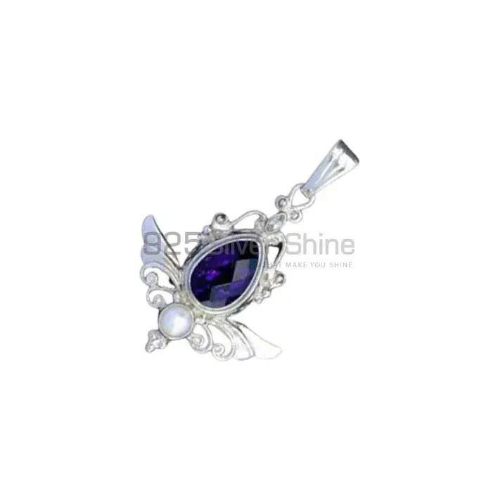 Best Quality Multi Stone Pendants Wholesaler In Fine Sterling Silver Jewelry 925SSP361_1