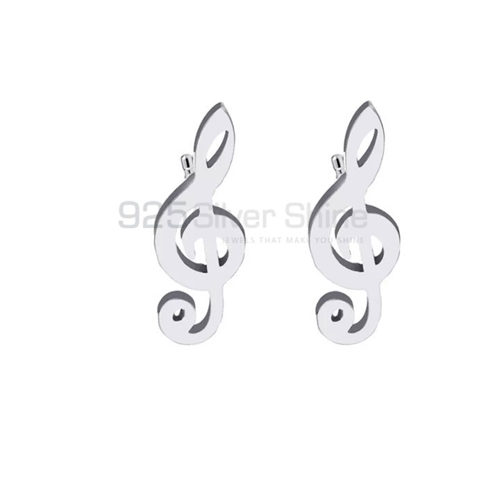 Music Stud Earring In Sterling Silver MSME415