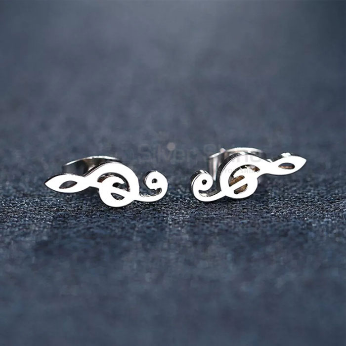 Best Quality Music Stud Earring In Sterling Silver MSME415_2