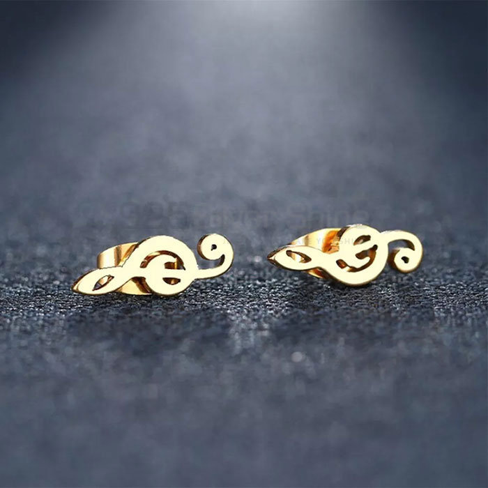 Best Quality Music Stud Earring In Sterling Silver MSME415_3