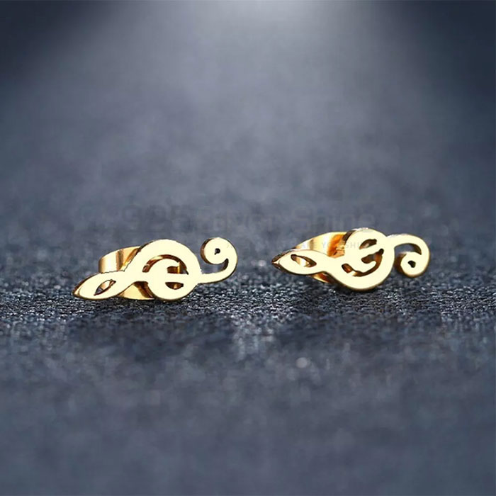 Music Stud Earring In Sterling Silver MSME415_3