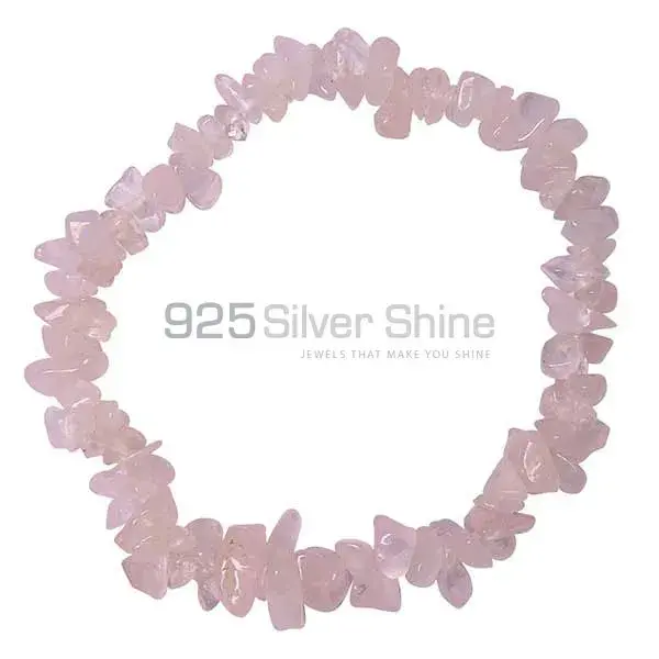 Best Quality Natural Loose Rose Quartz Uncut Gemstone Beads Bracelets 925BB204_0