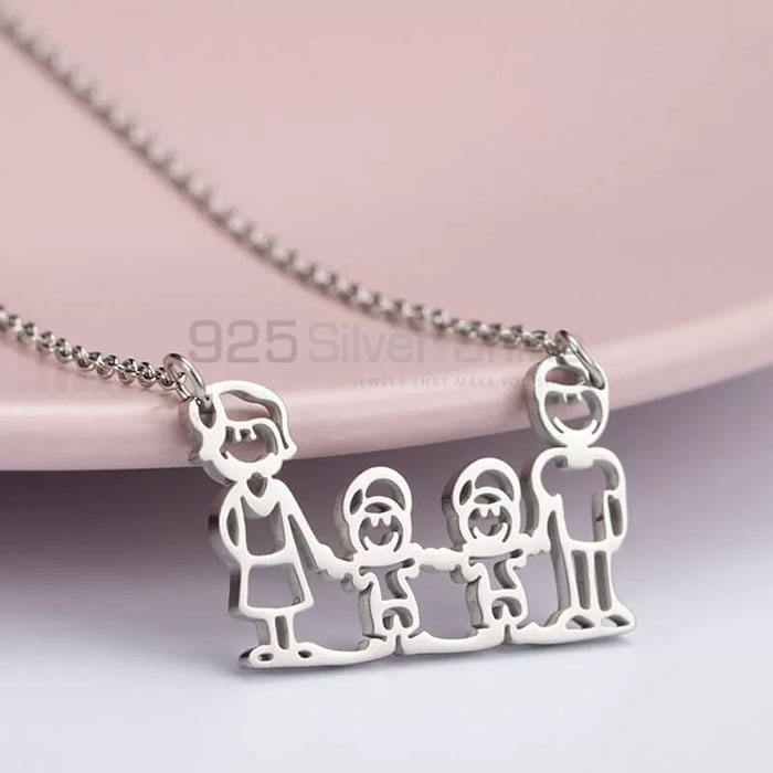 Best Quality Silver Necklace Perfect Gift For Family Members FAMN122