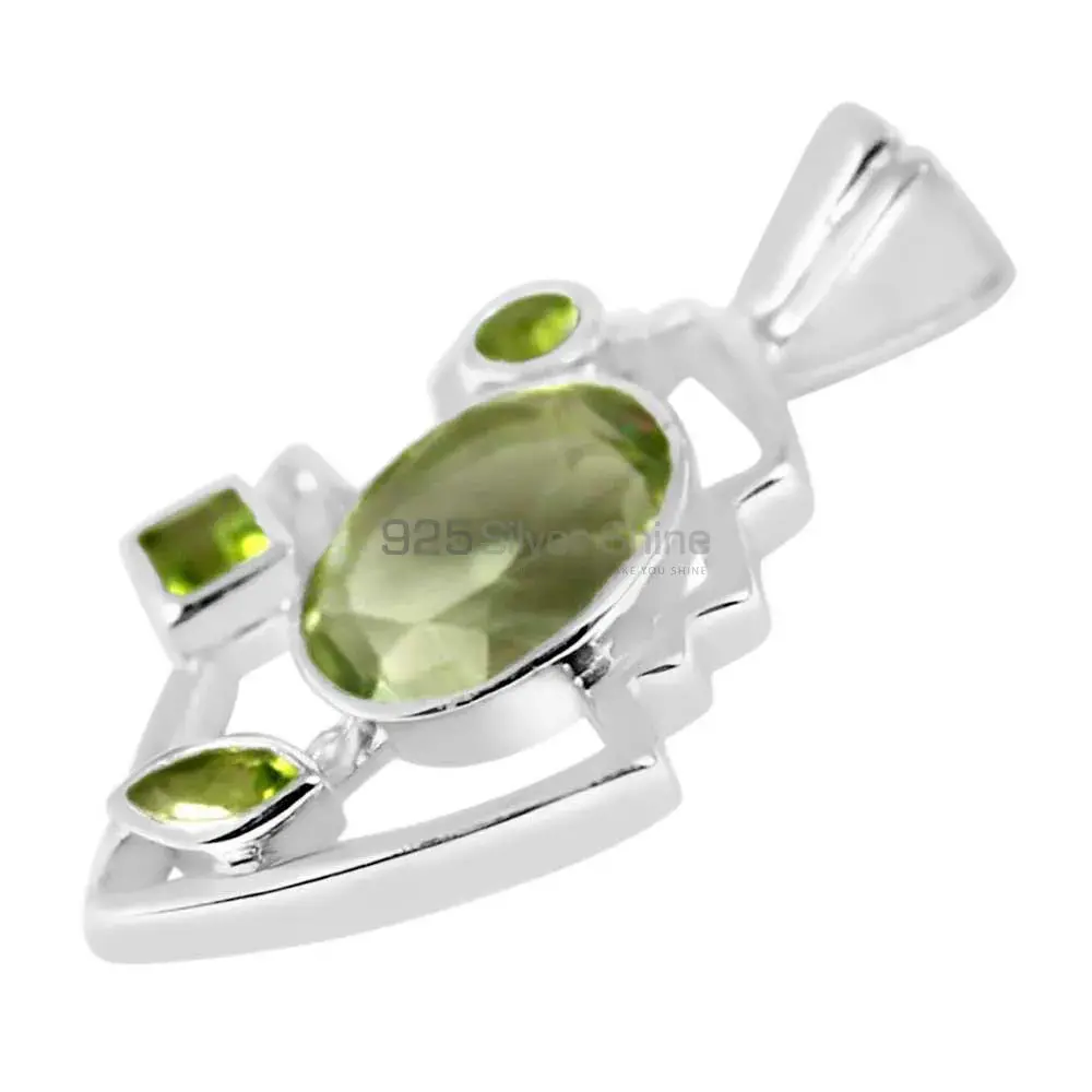 Peridot Gemstone Handmade Pendants In 925 Sterling Silver Jewelry 925SP234-4_0