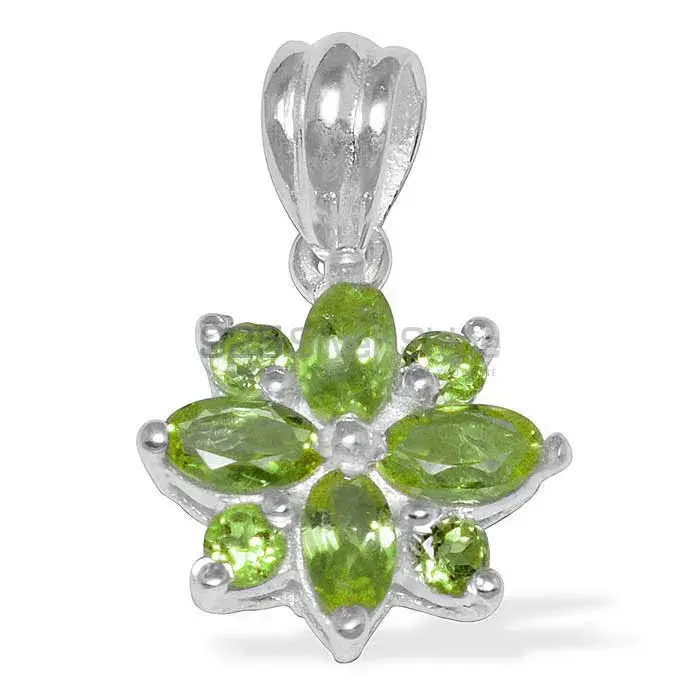 Best Quality Peridot Gemstone Pendants Suppliers In 925 Fine Silver Jewelry 925SP1500