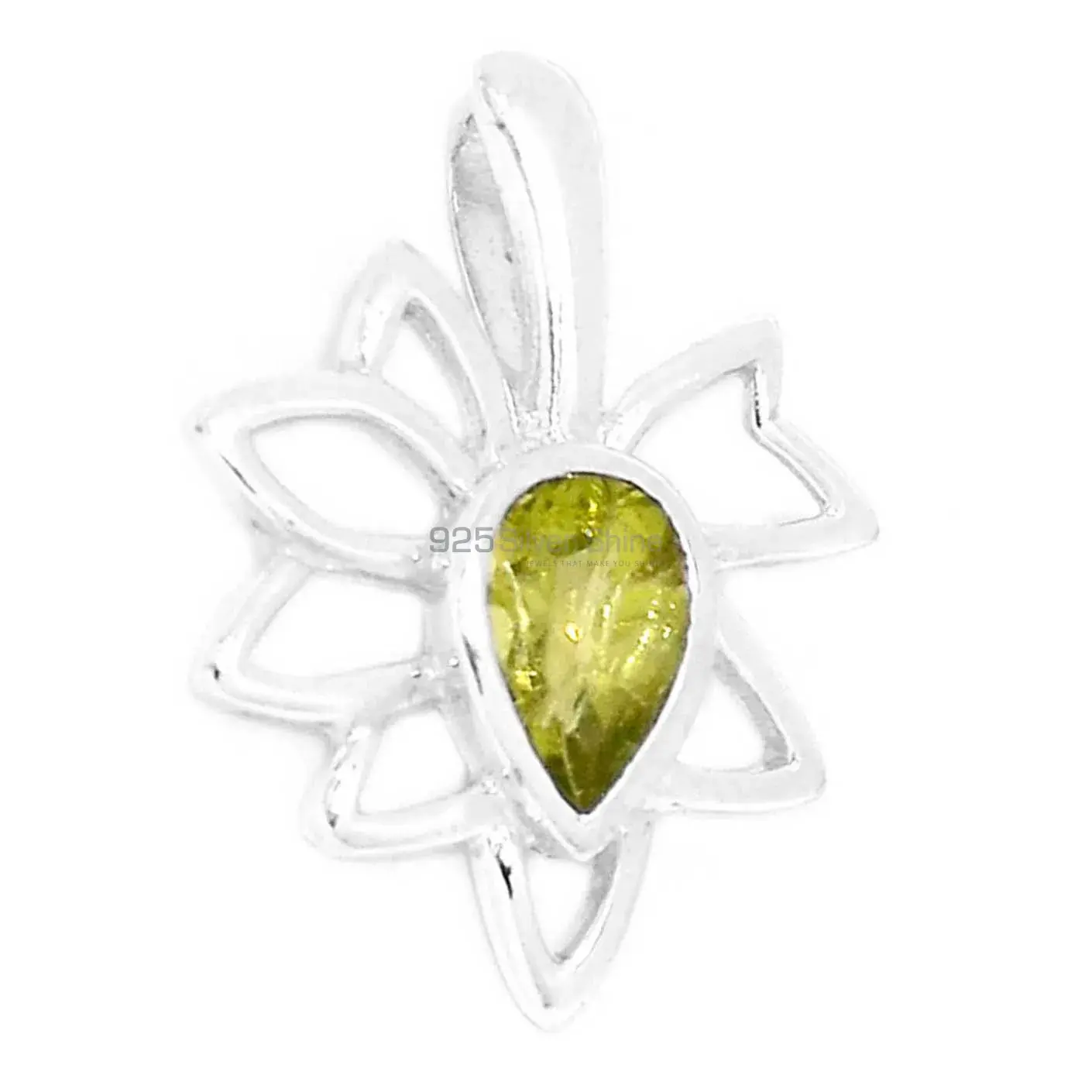 Peridot Gemstone Pendants In Fine Sterling Silver Jewelry 925SP287-1_1