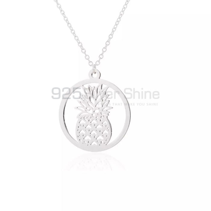 Best Quality Pineapple Minimalist Chain Necklace In Sterling Silver FRMN274