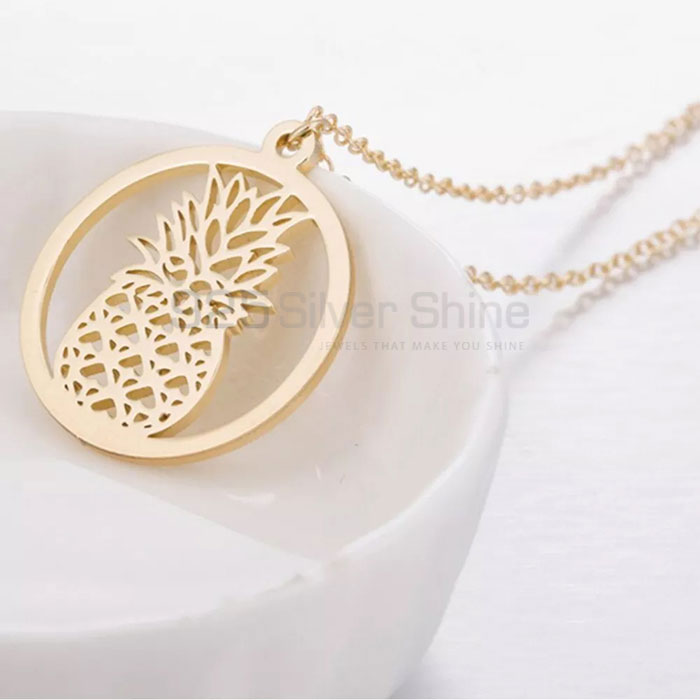 Best Quality Pineapple Minimalist Chain Necklace In Sterling Silver FRMN274_2