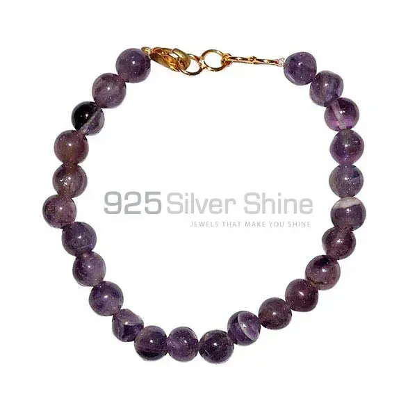 Best Quality Semi Precious Amethyst Gemstone Beads Bracelets 925BB112_0
