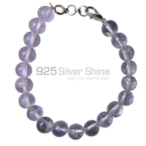 Best Quality Semi Precious Amethyst Gemstone Beads Bracelets 925BB112_1