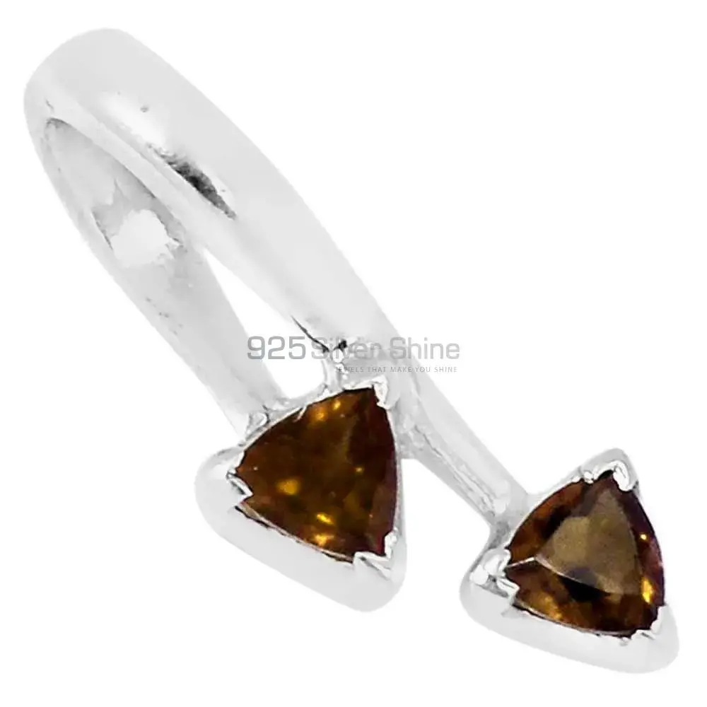 Best Quality Smokey Gemstone Handmade Pendants In 925 Sterling Silver Jewelry 925SP210-4_0