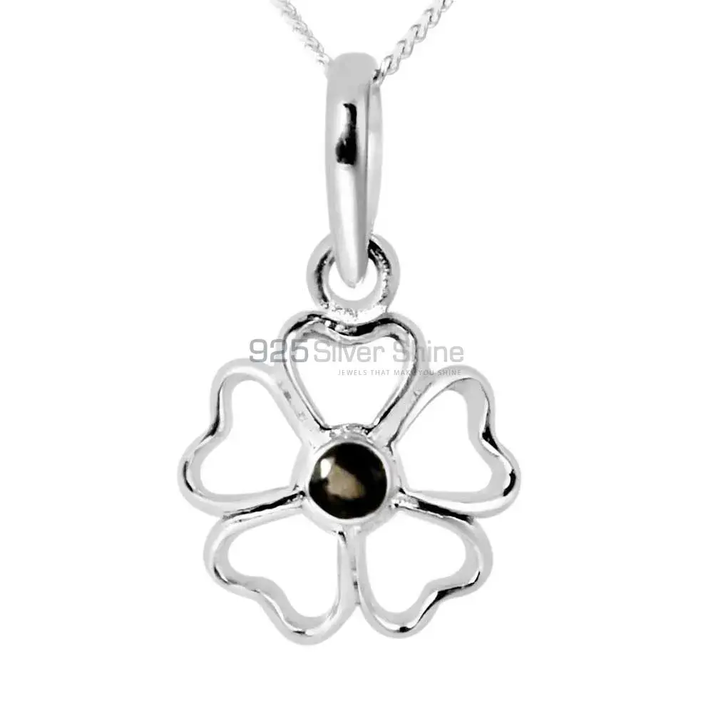 Best Quality Smokey Gemstone Pendants Wholesaler In Fine Sterling Silver Jewelry 925SP252-2