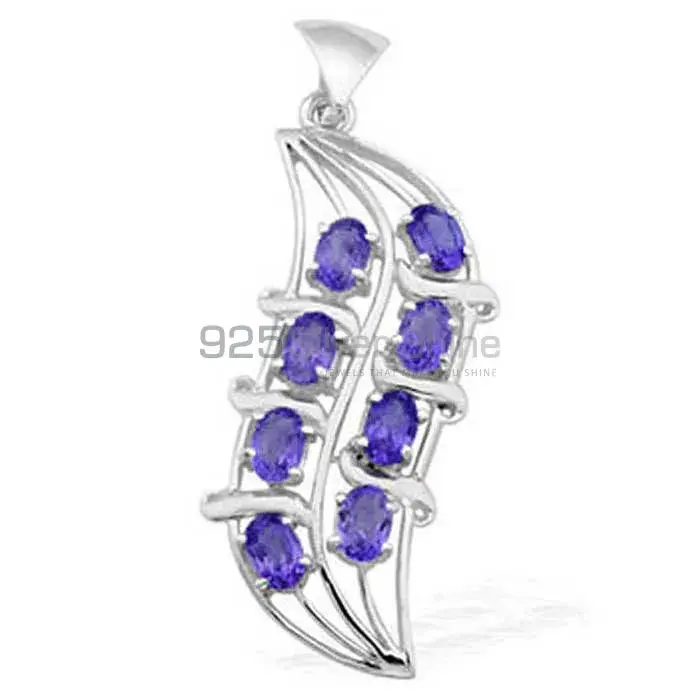 Solid Sterling Silver Handmade Pendants In Amethyst Gemstone Jewelry 925SP1532